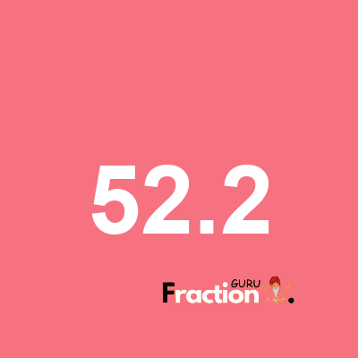 What is 52.2 as a fraction