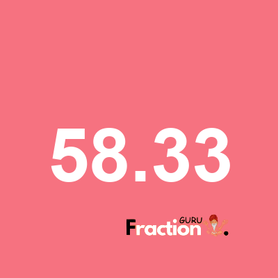 What is 58.33 as a fraction