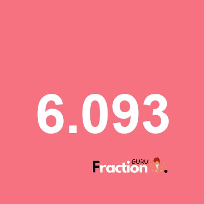What is 6.093 as a fraction