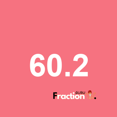 What is 60.2 as a fraction