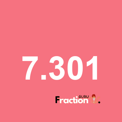 What is 7.301 as a fraction
