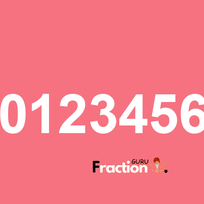 What is 79012345679 as a fraction