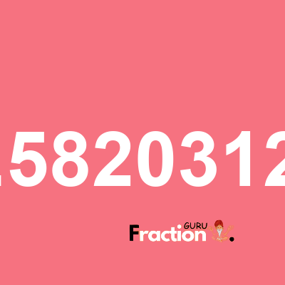 What is 8.58203125 as a fraction