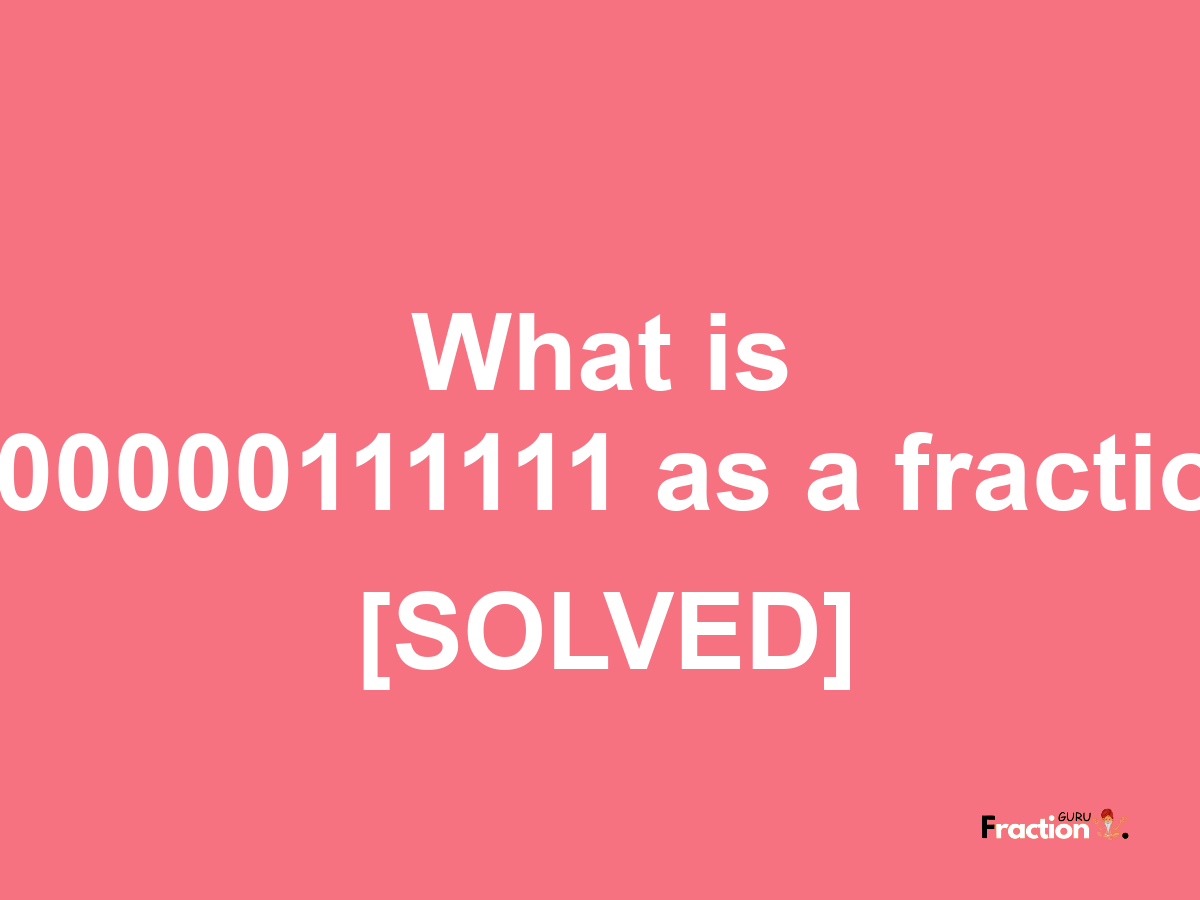 0.00000111111 as a fraction