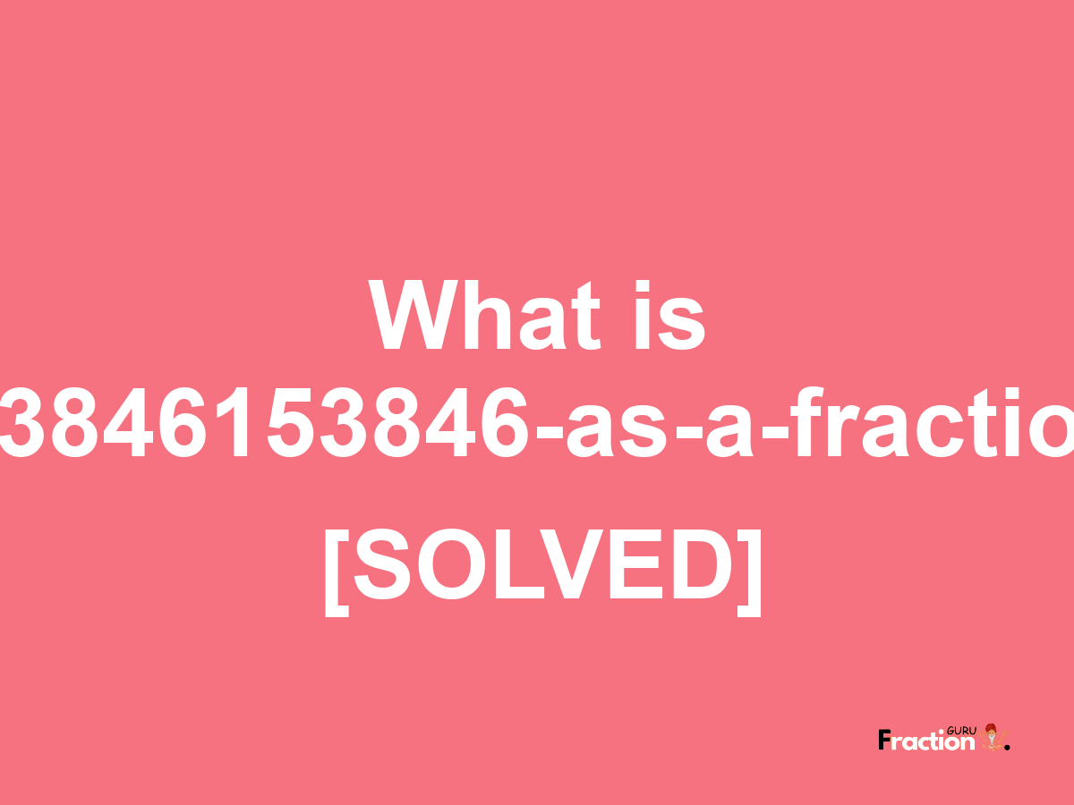 03846153846 as a fraction