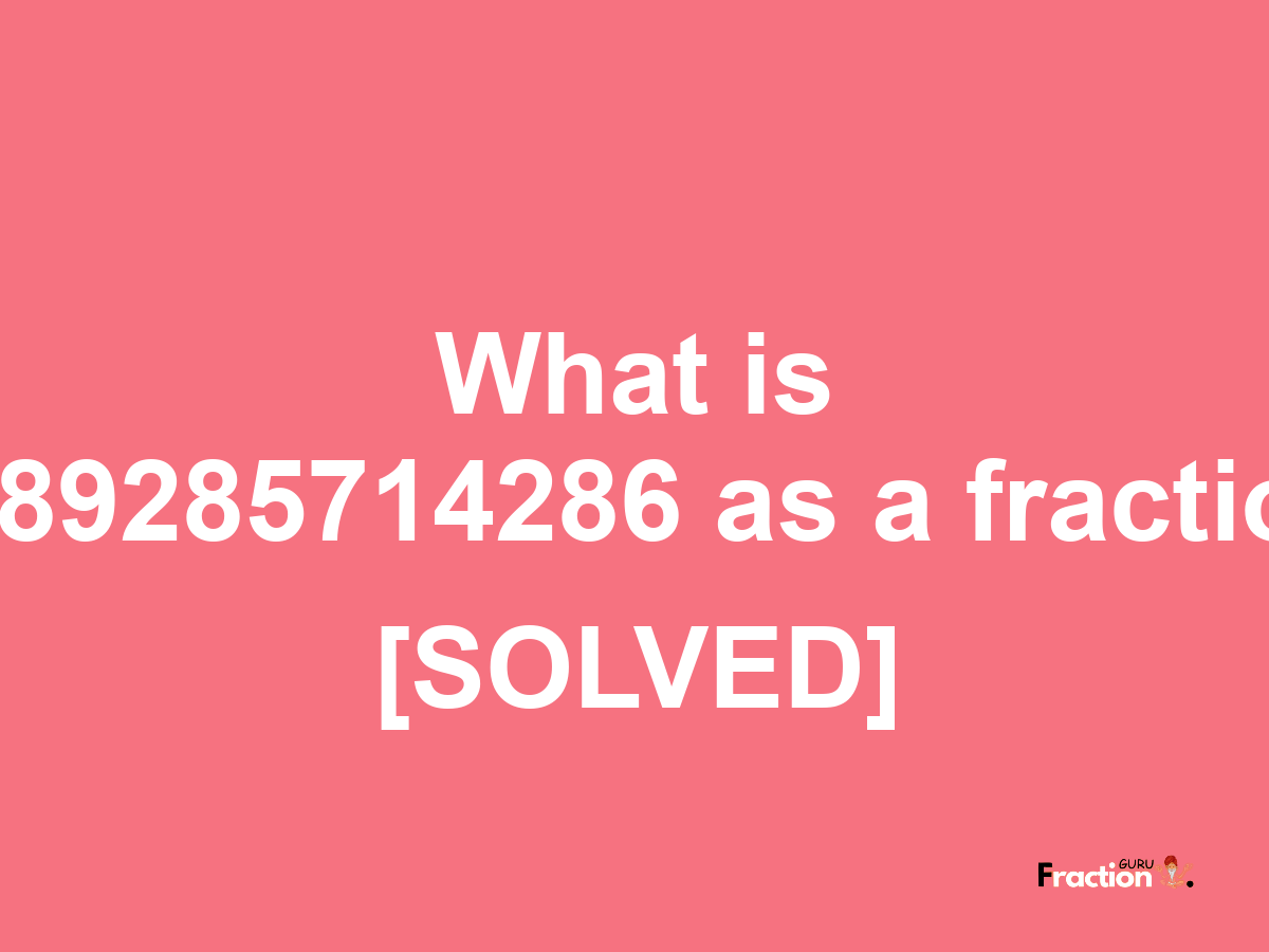 1.89285714286 as a fraction