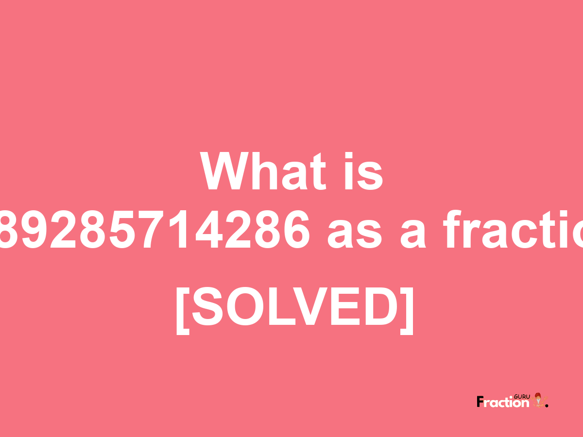 1.89285714286 as a fraction